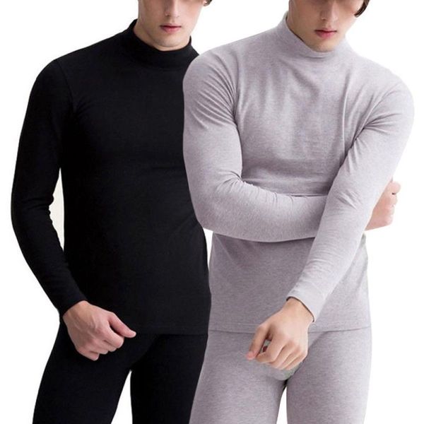 2 pcs/set autumn winter men's thermal underwear base coat high neck elastic cotton blend + pants thermal underwear sleepwear, Black;white
2 pcs/set autumn winter men's thermal underwear base coat high neck elastic cotton blend + pants thermal underwear sleepwear, Black;white