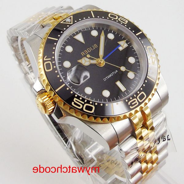 40mm bliger black dial date window gmt mingzhu 3804 automatic movement 316l stainless steel men watch relogio masculino, Slivery;brown
40mm bliger black dial date window gmt mingzhu 3804 automatic movement 316l stainless steel men watch relogio masculino, Slivery;brown