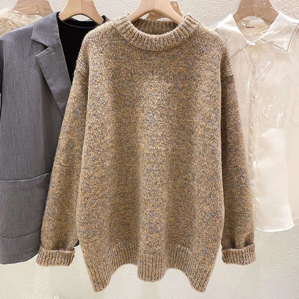 fashion pullover autumn and winter thickened sweater crew women's neck 2020 new loose medium length versatile lazy style outerwear luxu, White;black
fashion pullover autumn and winter thickened sweater crew women's neck 2020 new loose medium length versatile lazy style outerwear luxu, White;black