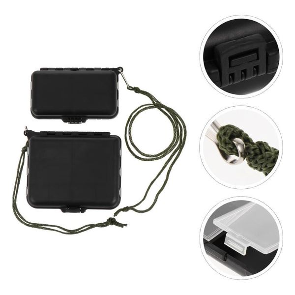 fishing accessories 2pcs tackle boxes practical fish hook organizing box gadget case
