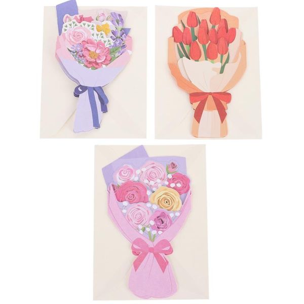 greeting cards 12pcs elegant bouquet blessing for birthday christmas