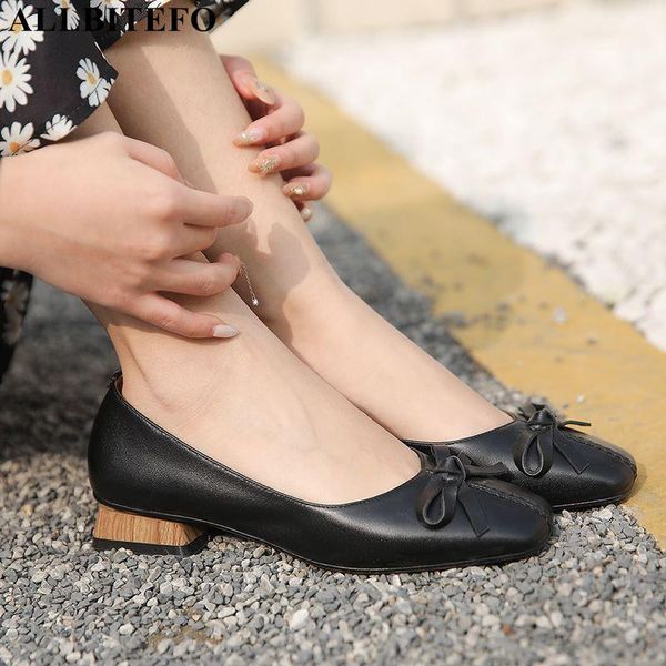 dress shoes allbitefo sweet bowtie full genuine leather square toe thick heels party women high heel office ladies, Black
dress shoes allbitefo sweet bowtie full genuine leather square toe thick heels party women high heel office ladies, Black