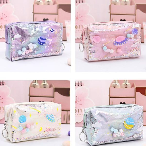storage bags big makeup bag for girls gift kawaii large glitter star pencil case laser leather pen box pu school stationery travel supplies
storage bags big makeup bag for girls gift kawaii large glitter star pencil case laser leather pen box pu school stationery travel supplies