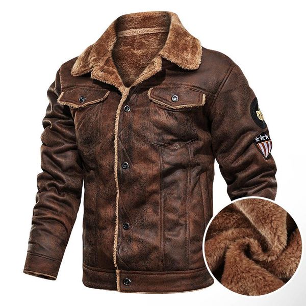 men's jackets winter mens bomber leather casual male outwear fleece thick warm windbreaker jacket men military baseball coats clothing, Black;brown
men's jackets winter mens bomber leather casual male outwear fleece thick warm windbreaker jacket men military baseball coats clothing, Black;brown