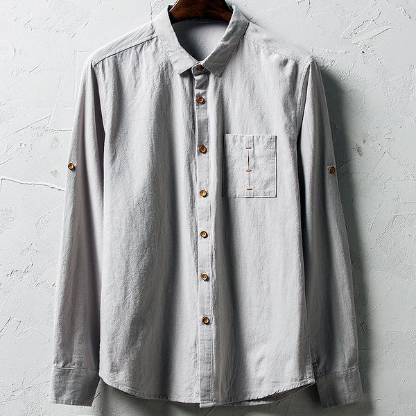 2021 new designer long sleeve autumn brand cotton shirts men solid gray fashion male plus size 4xl square collar shirt mens chemise 48wd, White;black
2021 new designer long sleeve autumn brand cotton shirts men solid gray fashion male plus size 4xl square collar shirt mens chemise 48wd, White;black