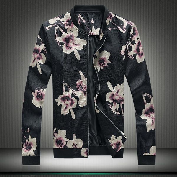 men's jackets mens spring floral jacket nice slim fit men casual bomber long sleeve stand collar coats windbreaker, Black;brown
men's jackets mens spring floral jacket nice slim fit men casual bomber long sleeve stand collar coats windbreaker, Black;brown