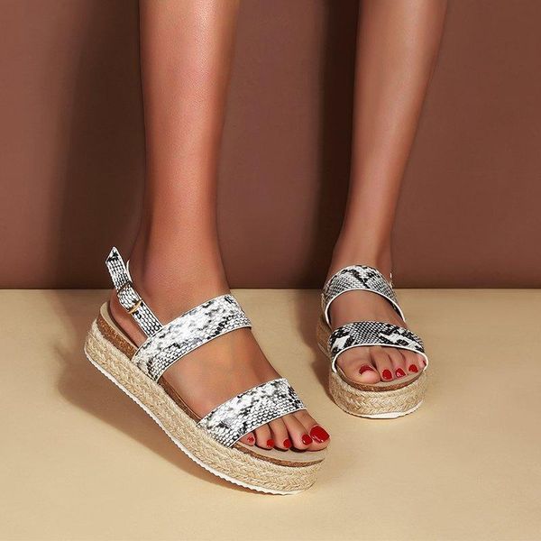 sandals platform snake print round toe buckle women 2021 summer casual non-slip one-word with braided edge beach female, Black
sandals platform snake print round toe buckle women 2021 summer casual non-slip one-word with braided edge beach female, Black