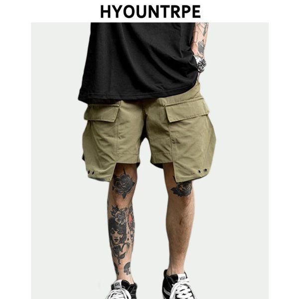 men rock hip hop shorts stitching big pockets cargo shorts new summer casual elastic waist sportswear streetwear short pants, White;black
men rock hip hop shorts stitching big pockets cargo shorts new summer casual elastic waist sportswear streetwear short pants, White;black