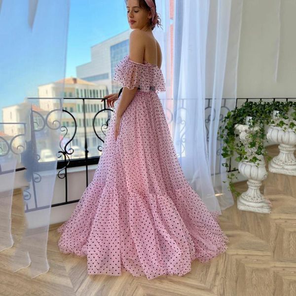 party dresses uzn chic pink a-line dots nets floor length prom dress sweetheart spaghetti straps evening gowns with pockets dubai dresse, White;black
party dresses uzn chic pink a-line dots nets floor length prom dress sweetheart spaghetti straps evening gowns with pockets dubai dresse, White;black