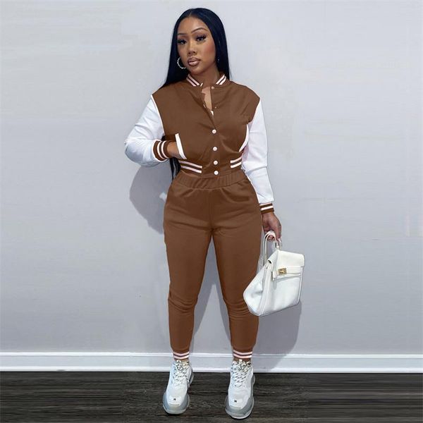 women's two piece pants sweatsuits for women set stitching color blocking baseball sheath slim high waist female trousers chandals muje, White
women's two piece pants sweatsuits for women set stitching color blocking baseball sheath slim high waist female trousers chandals muje, White