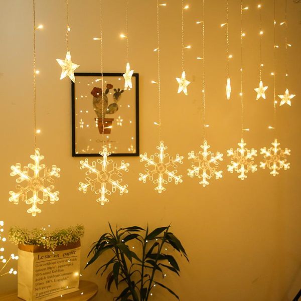 christmas 3m fairy star snowflak led curtain string lights holiday decorative garland for wedding party home window decor strings
christmas 3m fairy star snowflak led curtain string lights holiday decorative garland for wedding party home window decor strings