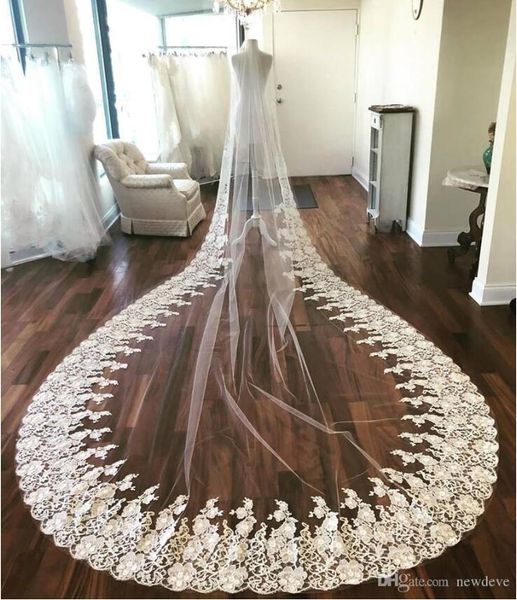 bridal veils 2021 latest wedding real images cathedral length full lace edge blusher face appliqued long white ivory tulle, Black
bridal veils 2021 latest wedding real images cathedral length full lace edge blusher face appliqued long white ivory tulle, Black