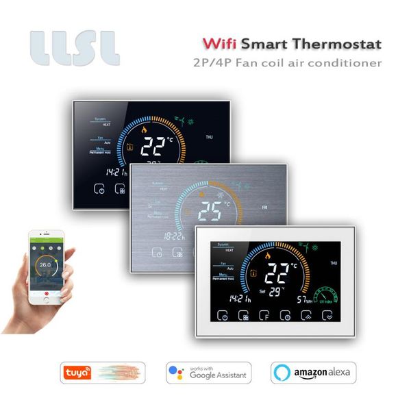 smart home control tuya 2p/4p fan coil thermostat for heating/cooling intelligent programming multifunctional temperature controller
smart home control tuya 2p/4p fan coil thermostat for heating/cooling intelligent programming multifunctional temperature controller