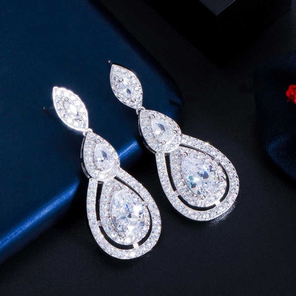 shiny white cubic zirconia water drop earrings for brides wedding evening party costume jewelry accessories cz904 210714, Silver
shiny white cubic zirconia water drop earrings for brides wedding evening party costume jewelry accessories cz904 210714, Silver