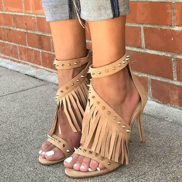 carpaton selling suede fringed woman shoes open toe rivets studded high heel sandals ankle strap gladiator1, Black
carpaton selling suede fringed woman shoes open toe rivets studded high heel sandals ankle strap gladiator1, Black