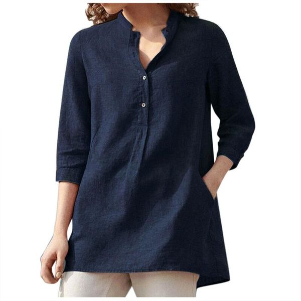 women's blouses & shirts button cotton linen womens v-neck solid 3/4 sleeve casual loose female shirt vintage fashion korean style girl, White
women's blouses & shirts button cotton linen womens v-neck solid 3/4 sleeve casual loose female shirt vintage fashion korean style girl, White