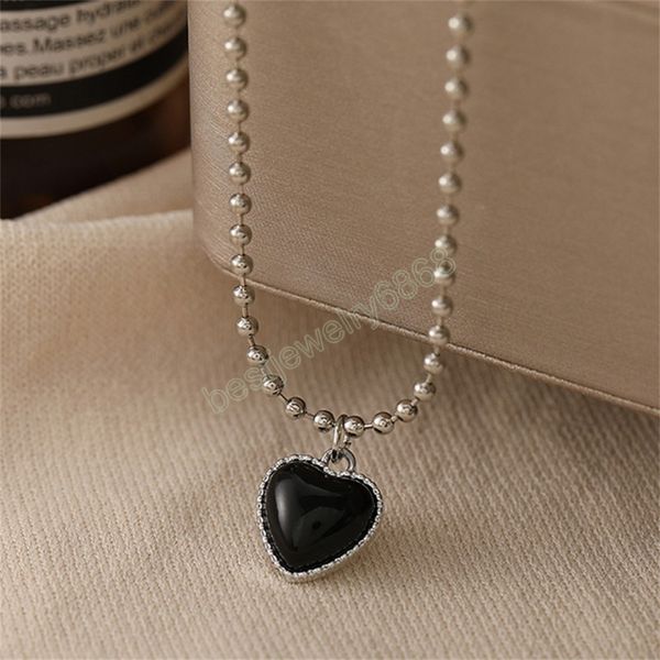 korean silver color heart necklace for women men gothic geometric beads chain necklaces y2k style jewelry gifts
korean silver color heart necklace for women men gothic geometric beads chain necklaces y2k style jewelry gifts