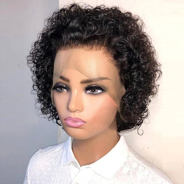 lace wigs 13x1 front human hair pixie cut short curly wig peruvian for women remy under $50, Black;brown
lace wigs 13x1 front human hair pixie cut short curly wig peruvian for women remy under $50, Black;brown