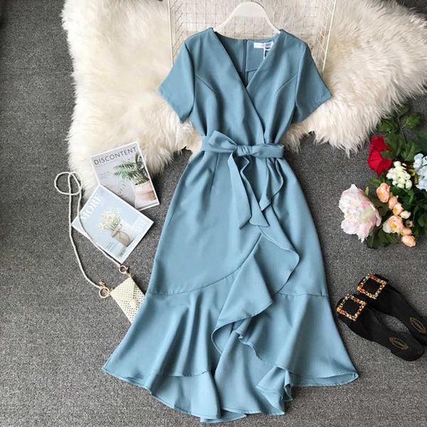 women summer ruffle dress elegant office lady v-neck short sleeve asymmetrical long pink dresses with sashes women clothing 210625, Black;gray
women summer ruffle dress elegant office lady v-neck short sleeve asymmetrical long pink dresses with sashes women clothing 210625, Black;gray
