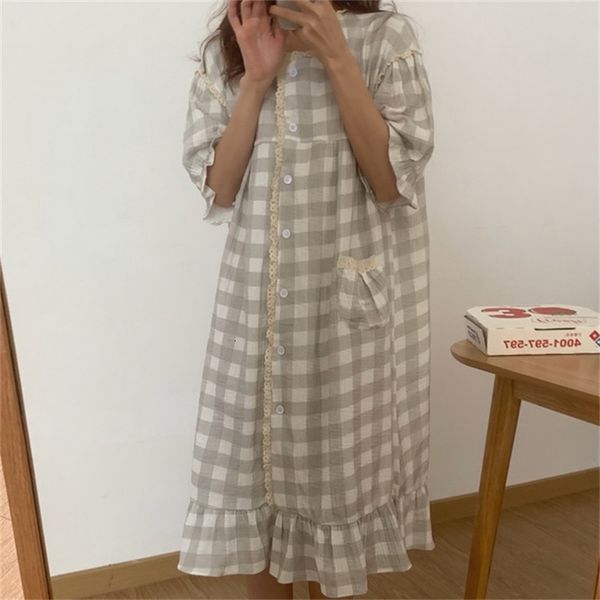 casual dresses pajamas sleepwear short sleeve summer sweet 2021 chic femme princess dress plaid loose-fitting nightdresses h59d, Black;gray
casual dresses pajamas sleepwear short sleeve summer sweet 2021 chic femme princess dress plaid loose-fitting nightdresses h59d, Black;gray