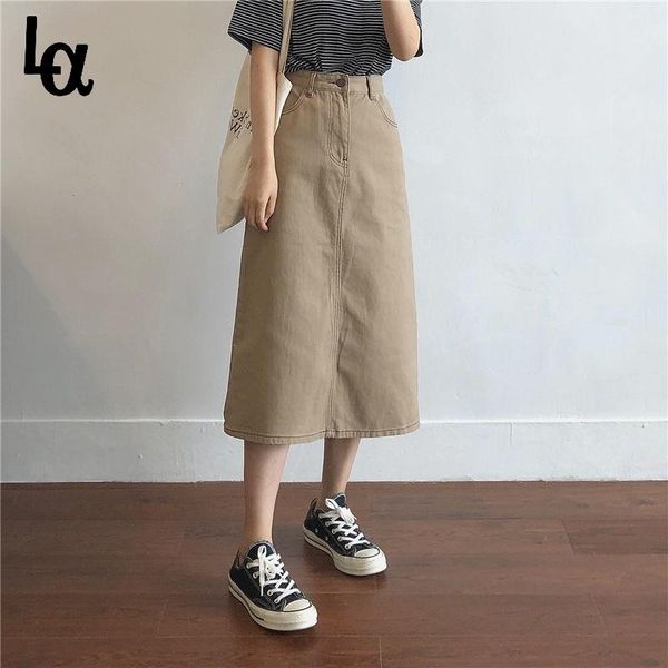 skirts luck a retro women's long denim skirt khaki oversized high waist button pocket split jeans straight plus size, Black
skirts luck a retro women's long denim skirt khaki oversized high waist button pocket split jeans straight plus size, Black