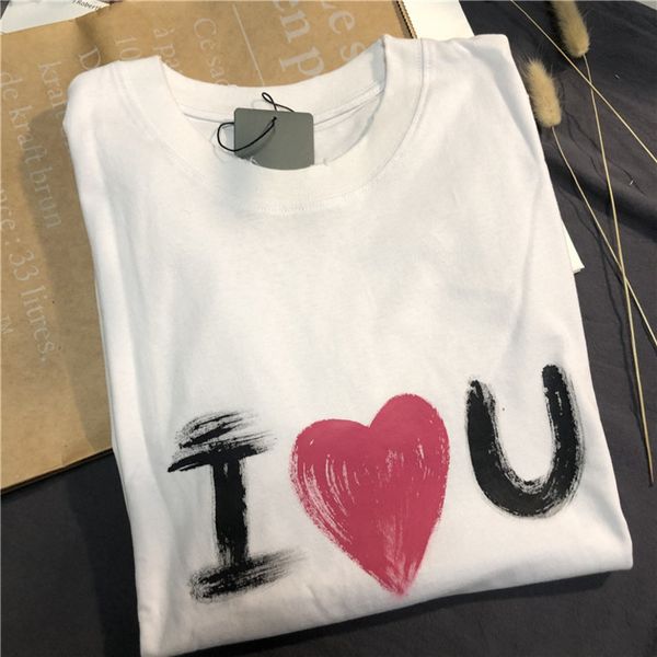 21 / ss paris original hand-painted love i love you short sleeve t-shirt hand worn process1, White;black
21 / ss paris original hand-painted love i love you short sleeve t-shirt hand worn process1, White;black