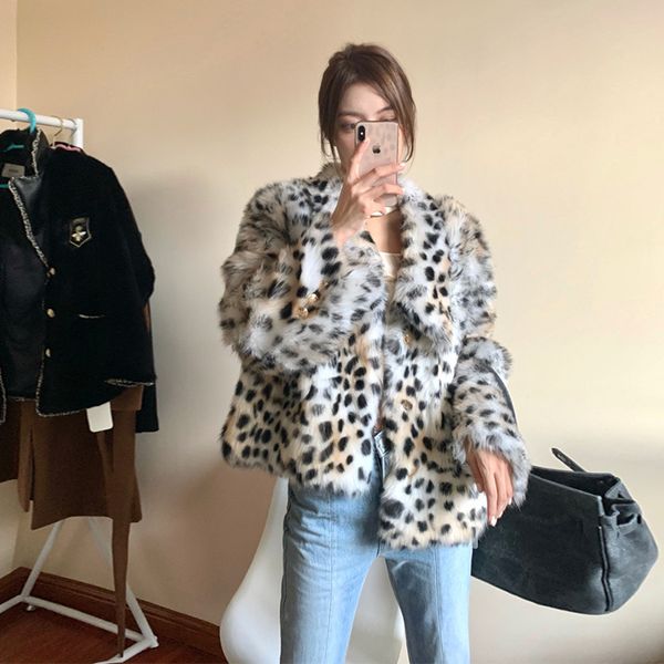 2021 new faux fur leopard cow prints short furry jacket coat for woman autumn winter designer luxury female clothing vintage indie whps, Black
2021 new faux fur leopard cow prints short furry jacket coat for woman autumn winter designer luxury female clothing vintage indie whps, Black