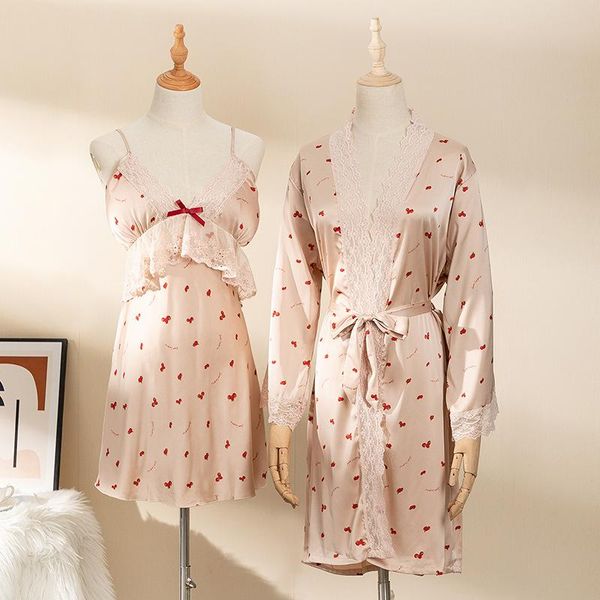 women's sleepwear women ice silk kimono robe gown suit cute strawberry print home dress v-neck nightgown summer pyjama lace trim bathro, Black;red
women's sleepwear women ice silk kimono robe gown suit cute strawberry print home dress v-neck nightgown summer pyjama lace trim bathro, Black;red