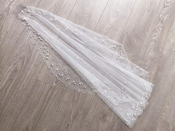 headpieces korean retro pearl high-end bride wedding long super fairy veil monolayer po headdress, Silver
headpieces korean retro pearl high-end bride wedding long super fairy veil monolayer po headdress, Silver