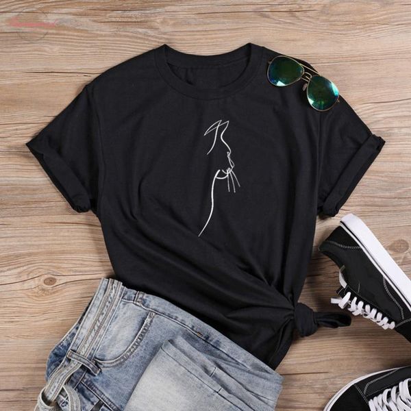 line cat cute t-shirt funny 100% cotton grunge o-neck casual women harajuku vintage fashion clothes grunge tshirt tee, White
line cat cute t-shirt funny 100% cotton grunge o-neck casual women harajuku vintage fashion clothes grunge tshirt tee, White