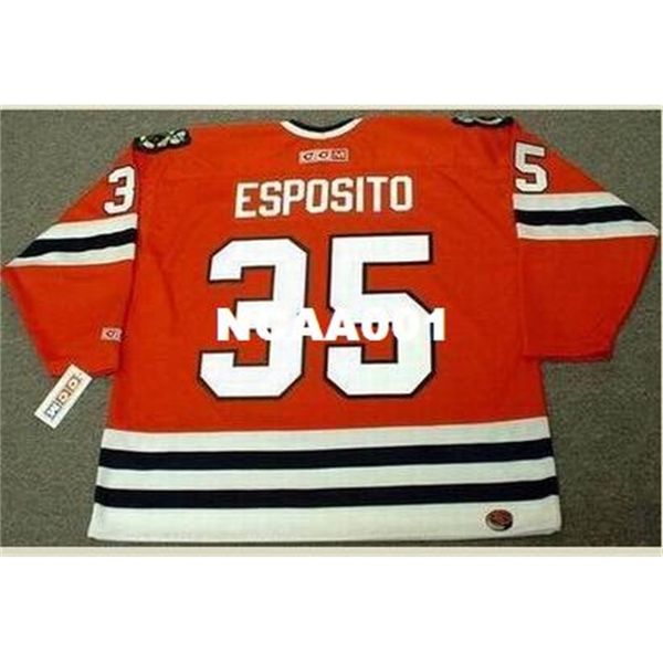 001s #35 tony esposito chicago blackhawks 1977 ccm away hockey jersey or custom any name or number retro jersey, Black 
001s #35 tony esposito chicago blackhawks 1977 ccm away hockey jersey or custom any name or number retro jersey, Black