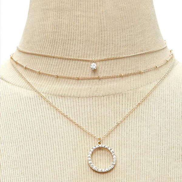 pendant necklaces trendy crystal round circle exquisite clavicle chain choker necklace women fashion multilayer statement jewelry, Silver
pendant necklaces trendy crystal round circle exquisite clavicle chain choker necklace women fashion multilayer statement jewelry, Silver