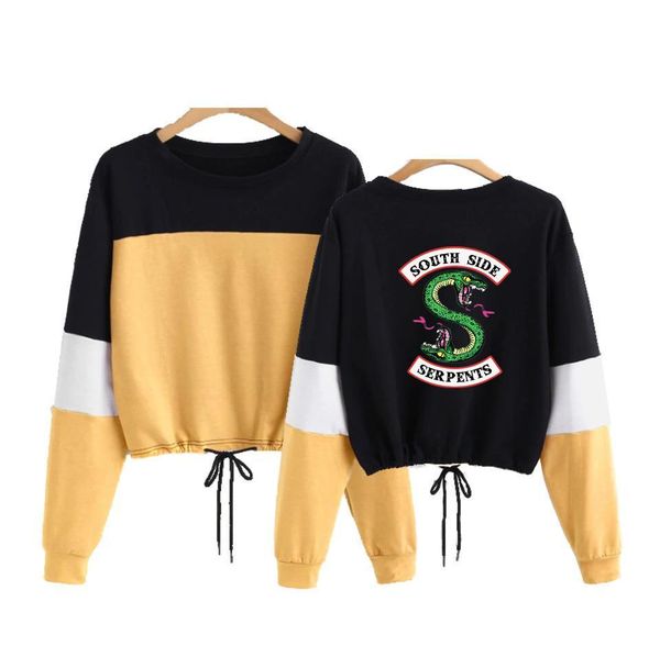 drop shopping riverdale southside round neck contrast color long sleeve rope sweatshirts casual women sweatshirts 2021 crop top, Black
drop shopping riverdale southside round neck contrast color long sleeve rope sweatshirts casual women sweatshirts 2021 crop top, Black
