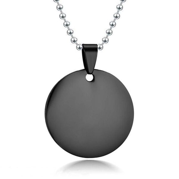 pendant necklaces stainless steel inner hole round titanium pet tag metal diy necklace wholesale custom logo, Silver
pendant necklaces stainless steel inner hole round titanium pet tag metal diy necklace wholesale custom logo, Silver