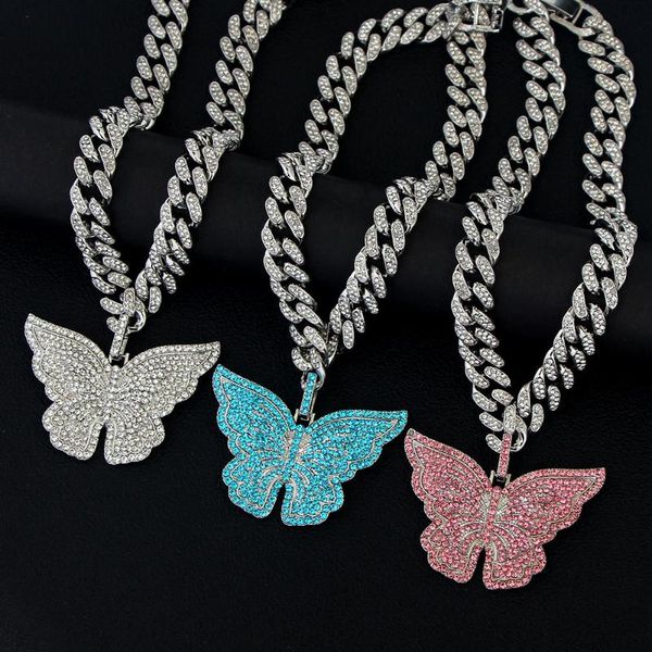 chains punk hip hop cuban chain crystal butterfly pendant necklaces collar for women luxury rhinestone chunky choker jewelry, Silver
chains punk hip hop cuban chain crystal butterfly pendant necklaces collar for women luxury rhinestone chunky choker jewelry, Silver
