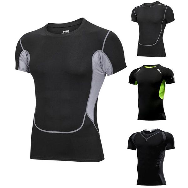 running jerseys 4 color sport shirt men short sleeve workout gym tshirt compression slim fit fitness t, Black;blue
running jerseys 4 color sport shirt men short sleeve workout gym tshirt compression slim fit fitness t, Black;blue