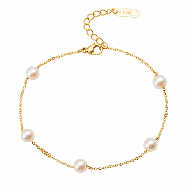link, chain 316l stainless steel simple and exquisite double pearl rose gold bracelet anklet round bead fashion jewelry, Black
link, chain 316l stainless steel simple and exquisite double pearl rose gold bracelet anklet round bead fashion jewelry, Black