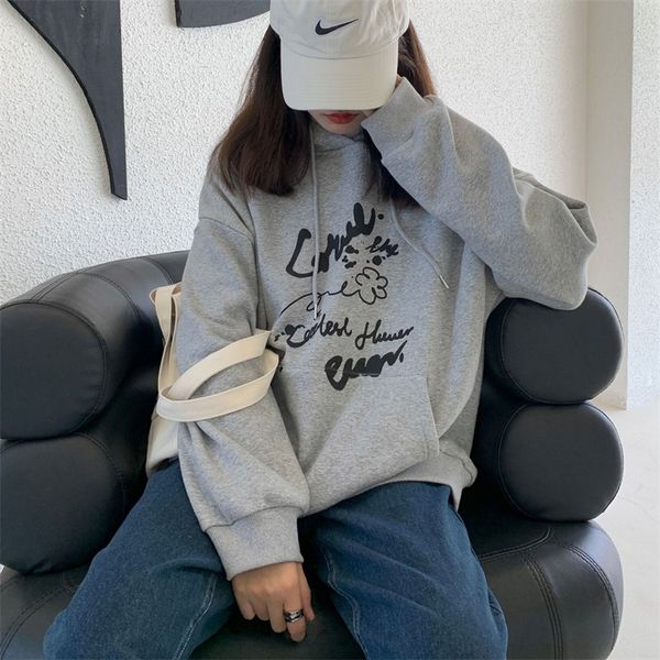 one foam garment / graffiti printed cashmere thickened sweater hooded drawstring pullover coat female winter w9284, Black
one foam garment / graffiti printed cashmere thickened sweater hooded drawstring pullover coat female winter w9284, Black