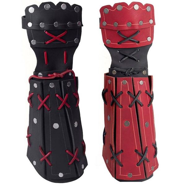 wrist support up samurai long lace bracer steampunk gloves knight vambraces armor cosplay medieval wristband leather men accessories gauntle, Black;red
wrist support up samurai long lace bracer steampunk gloves knight vambraces armor cosplay medieval wristband leather men accessories gauntle, Black;red