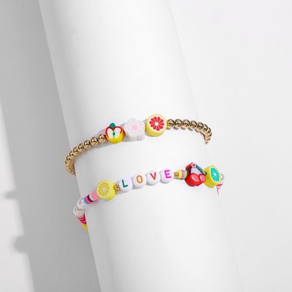 charm bracelets multicolor love letters irregular pearls beads for women bohemia cute polymer clay fruits gold beaded, Golden;silver
charm bracelets multicolor love letters irregular pearls beads for women bohemia cute polymer clay fruits gold beaded, Golden;silver
