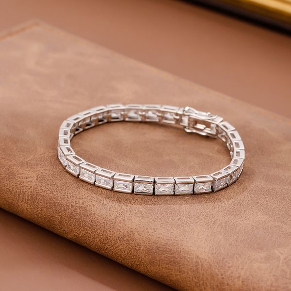 solid silver 15-18cm tennis bracelet jewelry gift pave setting 3*5mm rectangle stunning zircon real 925 fine jewellery, Golden;silver
solid silver 15-18cm tennis bracelet jewelry gift pave setting 3*5mm rectangle stunning zircon real 925 fine jewellery, Golden;silver