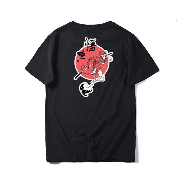 t shirt 2021 summer brand wukong printed cotton short sleeve youth personality half, White;black
t shirt 2021 summer brand wukong printed cotton short sleeve youth personality half, White;black