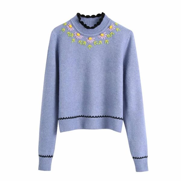 autumn women flower embroidery knitting sweater female o neck long sleeve pullover casual lady loose sw1086, White;black
autumn women flower embroidery knitting sweater female o neck long sleeve pullover casual lady loose sw1086, White;black