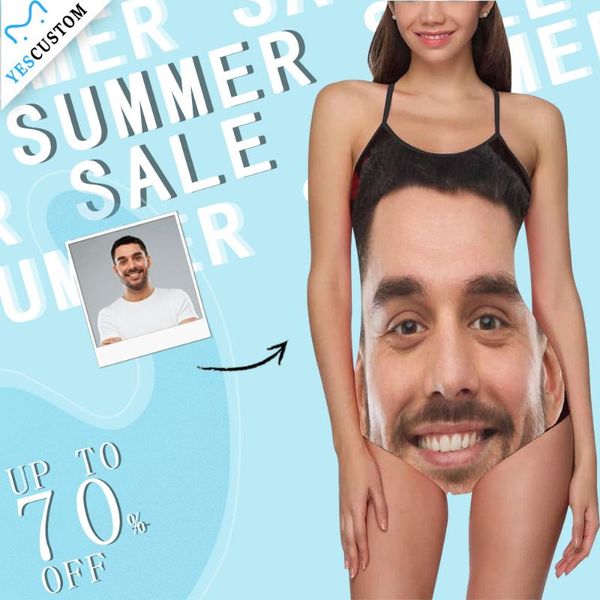 women's swimwear yescustom custom face funny women slip one piece swimsuit bikini set 2021 backless beach party bathingsuit, White;black
women's swimwear yescustom custom face funny women slip one piece swimsuit bikini set 2021 backless beach party bathingsuit, White;black