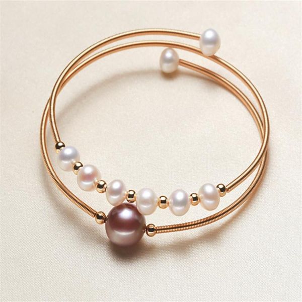 bangle natural freshwater pearl edison bracelet pure manual winding double-layer hand decoration, Black
bangle natural freshwater pearl edison bracelet pure manual winding double-layer hand decoration, Black