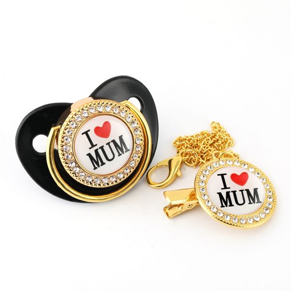 luxury diamond crystals black baby pacifier rhinestones bling pacifier chain clip i love mum dad dummy soother holder 210226
luxury diamond crystals black baby pacifier rhinestones bling pacifier chain clip i love mum dad dummy soother holder 210226