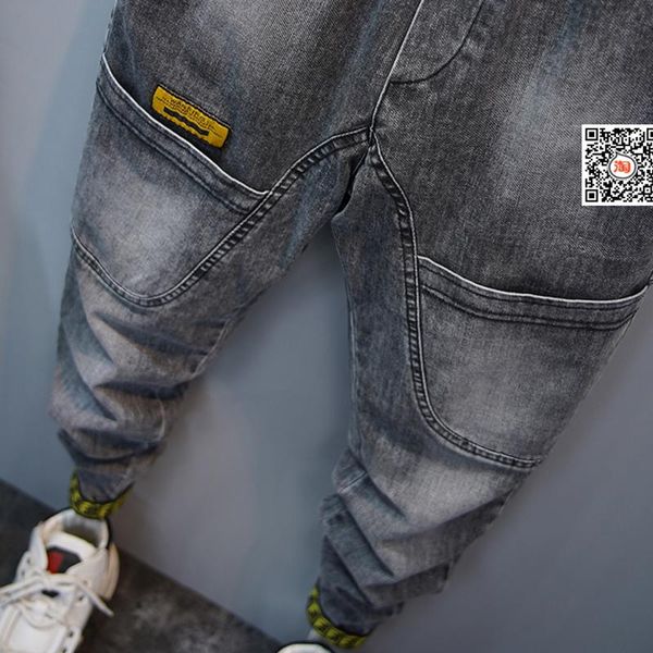 men's jeans spring autumn 2021 elastic waist social spirit guy korean small feet casual teenagers leg harem pants, Blue
men's jeans spring autumn 2021 elastic waist social spirit guy korean small feet casual teenagers leg harem pants, Blue