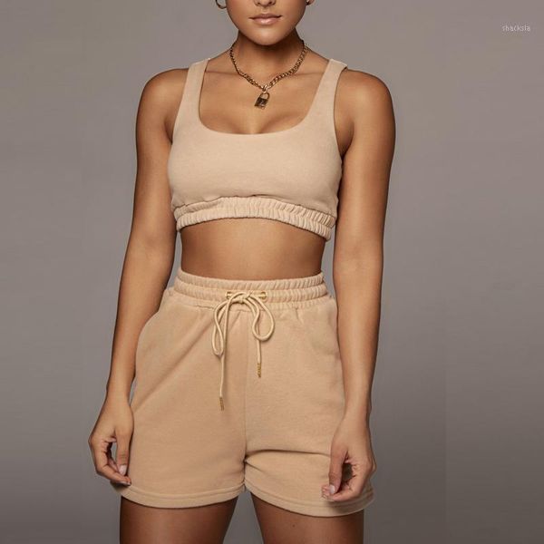 2-piece ladies summer shorts suit casual umbilical cord vest 2021 sportswear pocket loose two-piece women's tracksuits, Gray
2-piece ladies summer shorts suit casual umbilical cord vest 2021 sportswear pocket loose two-piece women's tracksuits, Gray