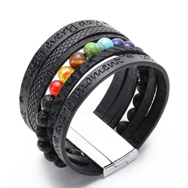 charm bracelets men women easy carry portable healing stone magnet buckle gift bracelet decoration daily black faux leather multi-layer unis, Golden;silver
charm bracelets men women easy carry portable healing stone magnet buckle gift bracelet decoration daily black faux leather multi-layer unis, Golden;silver