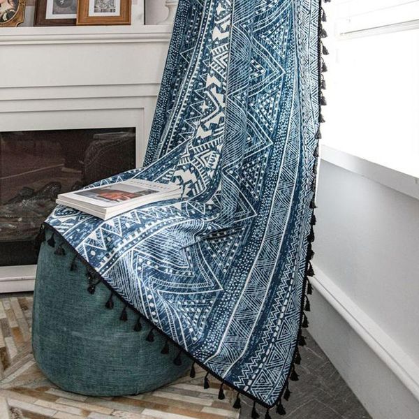 curtain & drapes vintage geometric printed cotton curtains with tassels rod pocket room darkening window treatment for living bedroom tj6810
curtain & drapes vintage geometric printed cotton curtains with tassels rod pocket room darkening window treatment for living bedroom tj6810